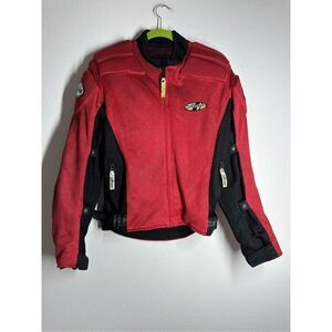 Joe Rocket Ballistic Series Men's Armored Motorcycle Jacket Size M Red Black
